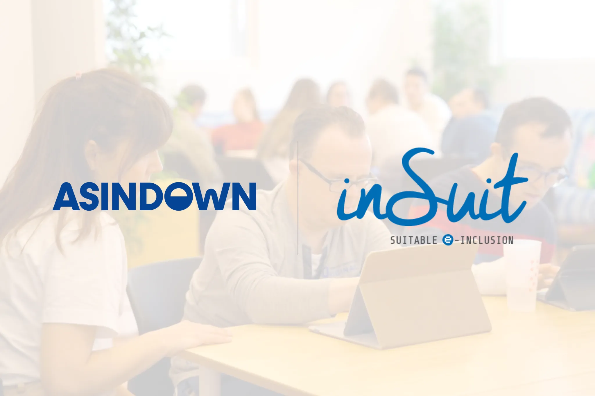 Creatividad donde se muestra la colaboración con logos entre Asindown e inSuit.